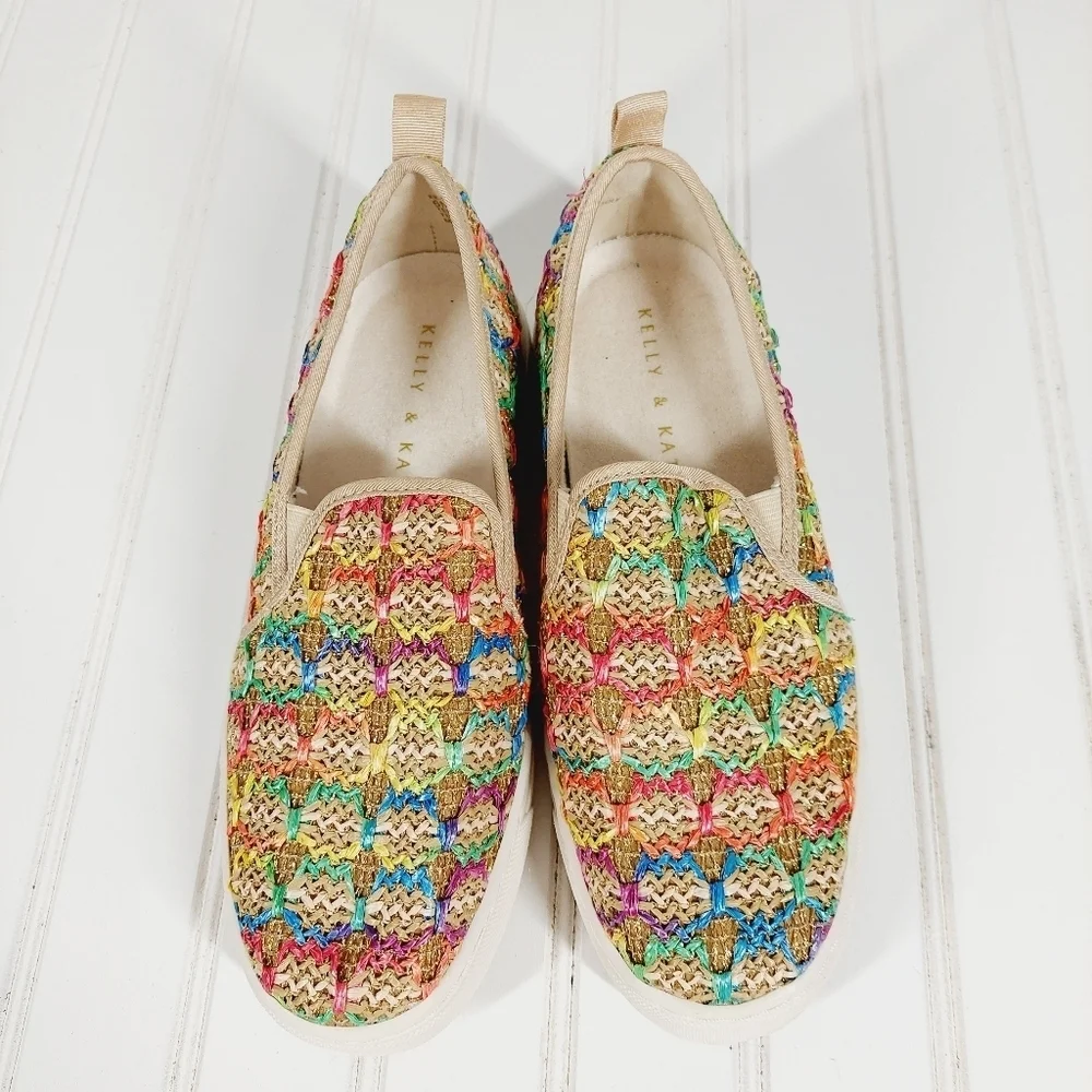 Kelly & Katie Lenna Rainbow Woven Sneakers A 782 - Picture 4 of 14